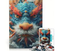 Puzzle da 1000 pezzi per adulti, Drago di Buon Anno, Gioco educativo, Difficile e stimolante, Gioco unico e avvincente 50x75cm