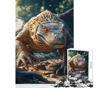 Puzzle da 1000 pezzi per adulti Drago di Komodo Camminata calma Decorazione per la casa Giocattoli Ottimo regalo per giochi Giochi rilassanti Migliorare l'amore tra coppie Dimensioni 38x52cm