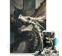 Puzzle da 1000 pezzi per adulti, drago d'ossa, decorazione da parete, difficile, compleanno e Natale 38x26cm