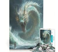 Puzzle da 1000 pezzi per adulti: Drago e Mostro Marino, Gioco Educativo, Allena la Mente e la Mano, Migliora l'Amore tra le Coppie 38x26cm