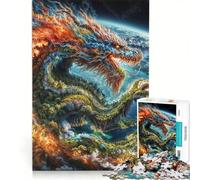 Puzzle da 1000 pezzi per adulti, Drago Elementale della Terra, Gioco Impossibile, Attività Divertenti da Fare a Casa, Regalo di Natale e Compleanno 50x75cm