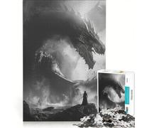 Puzzle da 1000 pezzi per adulti, drago epico dal ritmo cinematografico, gioco impossibile, sfida difficile, per rafforzare l'amore tra le coppie 50x75cm