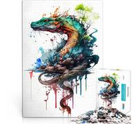 Puzzle da 1000 pezzi per adulti Drago Floreale Antistress Vacanza in patria Uccidere il tempo Migliorare l'amore tra le coppie 52x38cm