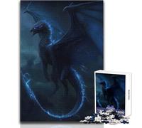 Puzzle da 1000 pezzi per adulti Drago Fulmine Blu Goditi momenti di pace e tranquillità Giocattolo da gioco artigianale con taglio ad alta precisione Dimensioni 50x75cm