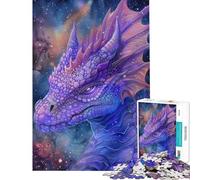 Puzzle da 1000 pezzi per adulti drago galattico viola difficile e stimolante migliora la memoria giocattolo antistress per ragazzi dai 14 anni in su (50x75cm)