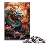 Puzzle da 1000 pezzi per adulti drago giapponese ciliegia gioco educativo giocattolo opera d'arte regalo 75x50 cm