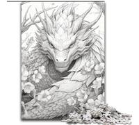 Puzzle da 1000 pezzi per adulti, drago giapponese, ciliegia, puzzle da 1000 pezzi per adulti, ideale come regalo di compleanno o per le vacanze, gioco da tavolo, dimensioni 26X38cm