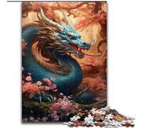 Puzzle da 1000 pezzi per adulti Drago giapponese Ciliegia Puzzle difficili per adulti dimensioni 26x38cm Perfetto per il divertimento in famiglia durante le vacanze