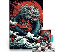 Puzzle da 1000 pezzi per adulti drago giapponese per il giocattolo di sfida del gioco educativo Migliorare l'amore tra le coppie 75x50cm