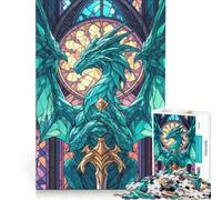 Puzzle da 1000 pezzi per adulti: Drago Guardiano, gioco educativo, analisi e logica, regalo per donne 50x75cm