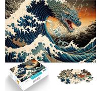 Puzzle da 1000 pezzi per adulti Drago in onde Giocattoli che creano dipendenza e sfidano l'intelligenza del cervello Buon regalo 38x26cm