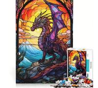 Puzzle da 1000 pezzi per adulti: Drago in un bicchiere, gioco educativo, allena la mente e la mano, migliora l'amore tra le coppie 38x26cm