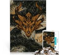Puzzle da 1000 pezzi per adulti Drago mascherato Fatto di legno per e da 14 anni in su Gioco a quiz Attività divertenti da fare a casa, regali di compleanno, regali di viaggio misurare：50x75cm