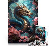 Puzzle da 1000 pezzi per adulti Drago nel giardino rosso Fatto di carta,Adatto a partire dai 14 anni Giocattoli educativi Collezione degli artisti, Belle arti。misurare:26x38cm/10.24 x 14.96pollice