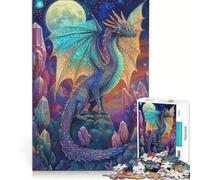 Puzzle da 1000 pezzi per adulti: Drago nella Terra di Cristallo, gioco educativo, allena la mente e la mano, migliora l'amore tra le coppie 50x75cm