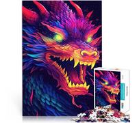 Puzzle da 1000 pezzi per adulti Drago Neon Aiuta il cervello ad allenare i giocattoli che creano dipendenza per coltivare la pazienza Regalo divertente 75x50cm