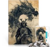 Puzzle da 1000 pezzi per adulti Drago samurai giapponese Antistress Vacanza in patria Uccidere il tempo Decorazioni e regali unici per la casa 52x38cm