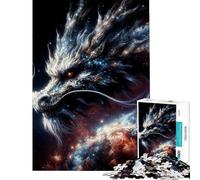 Puzzle da 1000 pezzi per adulti drago spaziale difficile stimolante di analisi e logica gioco rompicapo per ragazzi dai 14 anni in su 38x26cm
