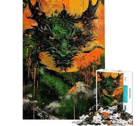 Puzzle da 1000 pezzi per adulti drago spirito giapponese puzzle per adulti analisi e logica difficile e stimolante gioco educativo per tutta la famiglia 50x75cm