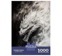 Puzzle Da 1000 Pezzi Per Adulti Dragon in The Clouds - Charcoal Drawing Puzzle Per Adulti Giochi Rilassanti Antistress Regalo Di Compleanno, Regali, 70x50cm/1000pcs