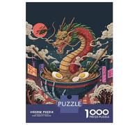 Puzzle Da 1000 Pezzi Per Adulti Dragon Ramen Bowl Puzzle Per Adulti Giochi Rilassanti Difficili Difficili Regali Unici Per Compleanno E Natale 52x38cm/1000pcs
