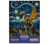 Puzzle Da 1000 Pezzi Per Adulti Dragon Van Goghs Starry Puzzle Per Adulti Gioco Rompicapo Assemblaggio Di Modelli Difficile E Impegnativo 38x26cm/1000pcs