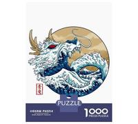 Puzzle Da 1000 Pezzi Per Adulti Dragon Wave Off Kanagawa Puzzle Per Adulti Gioco Pratico Difficile Difficile E Sfida 52x38cm/1000pcs