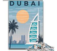 Puzzle da 1000 pezzi per adulti Dubai City Emirati Arabi Uniti Viaggio Adatto a persone dai 14 anni in su Gioco educativo Sfida Giocattolo Regalo per compleanni (38x52cm) 1000 pezzi