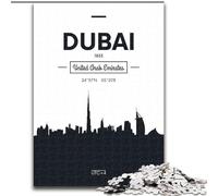 Puzzle da 1000 pezzi per adulti Dubai Emirati Arabi Uniti, giocattolo educativo intellettuale decomprimente, ideale come regalo per tutta la famiglia, 50x75cm