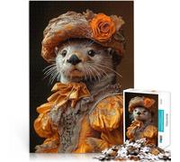 Puzzle da 1000 pezzi per adulti Duchessa lontra di mare Antistress Vacanza in patria Uccidere il tempo con poster abbinato e foglio di quiz 38x26cm