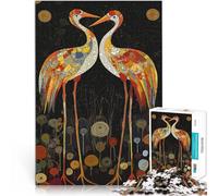 Puzzle da 1000 pezzi per adulti Due amanti della gru in stile Gustav Antistress Sfida difficile Migliorare l'amore tra le coppie 52x38cm