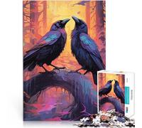 Puzzle da 1000 pezzi per adulti Due corvi neri Antistress Vacanza in patria Uccidere il tempo è ideale come regalo per tutta la famiglia 52x38cm