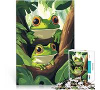 Puzzle da 1000 pezzi per adulti Due rane su un ramo per il giocattolo di sfida del gioco educativo è ideale come regalo per tutta la famiglia 75x50cm