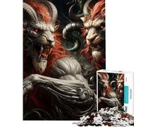 Puzzle da 1000 pezzi per adulti "Duello delle Chimere" antistress ideale per migliorare la memoria e come regalo per tutta la famiglia (dimensioni 50x75cm)