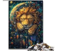 Puzzle da 1000 pezzi per adulti e adolescenti, acchiappasogni a forma di leone, giocattolo educativo intellettuale decomprimente, regalo di compleanno, regali (dimensioni 50x75cm)