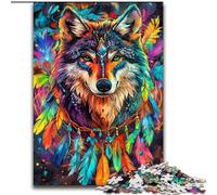 Puzzle da 1000 pezzi per adulti e adolescenti, acchiappasogni a forma di lupo, attività per famiglie, decorazioni per la casa uniche e regali per bambini dai 14 anni in su dimensioni 26x38cm
