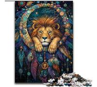 Puzzle da 1000 pezzi per adulti e adolescenti, acchiappasogni, leone, giochi educativi, decorazione per la casa, ideale come regalo per tutta la famiglia (dimensioni 26x38cm)
