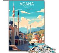 Puzzle da 1000 pezzi per adulti e adolescenti Adana Turchia, gioco per famiglie e decorazioni per la casa uniche e regali per età 14 26x38cm