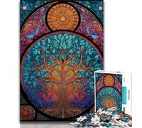 Puzzle da 1000 pezzi per adulti e adolescenti Albero della vita 1000 pezzi per adulti giocattolo educativo intellettuale decomprimente Decorazione perfetta 75x50cm