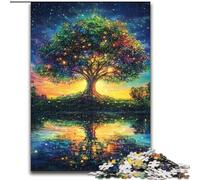 Puzzle da 1000 pezzi per adulti e adolescenti Albero della vita, giocattolo educativo intellettuale decomprimente, adatto per la decorazione della scrivania (dimensioni 50x75cm)