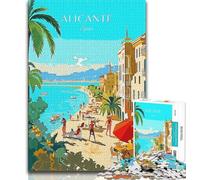 Puzzle da 1000 pezzi per adulti e adolescenti, Alicante, Spagna, decomprimente, giocattolo educativo intellettuale, regalo di compleanno, regali, arte murale 38x26cm