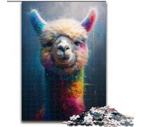 Puzzle da 1000 pezzi per adulti e adolescenti, Alpaca arcobaleno, giocattolo educativo intellettuale decomprimente, ideale come regalo per tutta la famiglia dimensioni 26x38cm