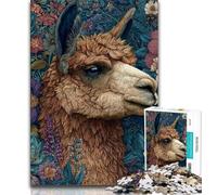 Puzzle da 1000 pezzi per adulti e adolescenti, Alpaca Art, giocattoli educativi per l'apprendimento, giochi per famiglie, adatti per la decorazione del desktop, 38x26cm