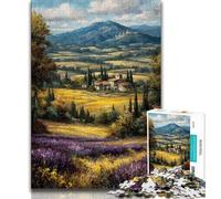 Puzzle da 1000 pezzi per adulti e adolescenti, ambientato nella Provenza francese, aiuta il cervello a esercitare i giocattoli avvincenti per coltivare la pazienza, adatto alle coppie, 38x26cm