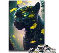 Puzzle da 1000 pezzi per adulti e adolescenti, animale della pantera nera, giocattolo educativo antistress, regali di Babbo Natale segreto per bambini di 14 anni, 26x38cm