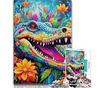 Puzzle da 1000 pezzi per adulti e adolescenti, animali, coccodrilli del Nilo, giocattoli per la decorazione della casa, antistress e per trascorrere il tempo in casa (75x50cm)