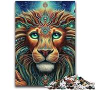 Puzzle da 1000 pezzi per adulti e adolescenti, animali, leone, arte, giocattoli, giochi educativi, antistress, decorazioni per la casa uniche e regali, 50x75cm