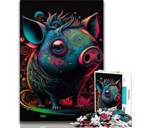 Puzzle da 1000 pezzi per adulti e adolescenti animali maiali puzzle da 1000 pezzi per gioco educativo giocattolo regalo per tutta la famiglia 38x26cm