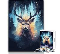 Puzzle da 1000 pezzi per adulti e adolescenti, animali, natura, cervi, cosmo, giochi educativi, analisi e logica, opera d'arte, regalo, dimensioni 50x75cm