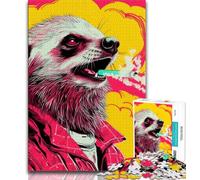 Puzzle da 1000 pezzi per adulti e adolescenti animali tasso del miele 1000 pezzi per adulti gioco stimolante ideale come regalo per tutta la famiglia 75x50cm